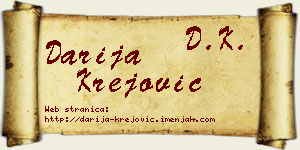 Darija Krejović vizit kartica